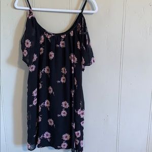 black and pink floral dress